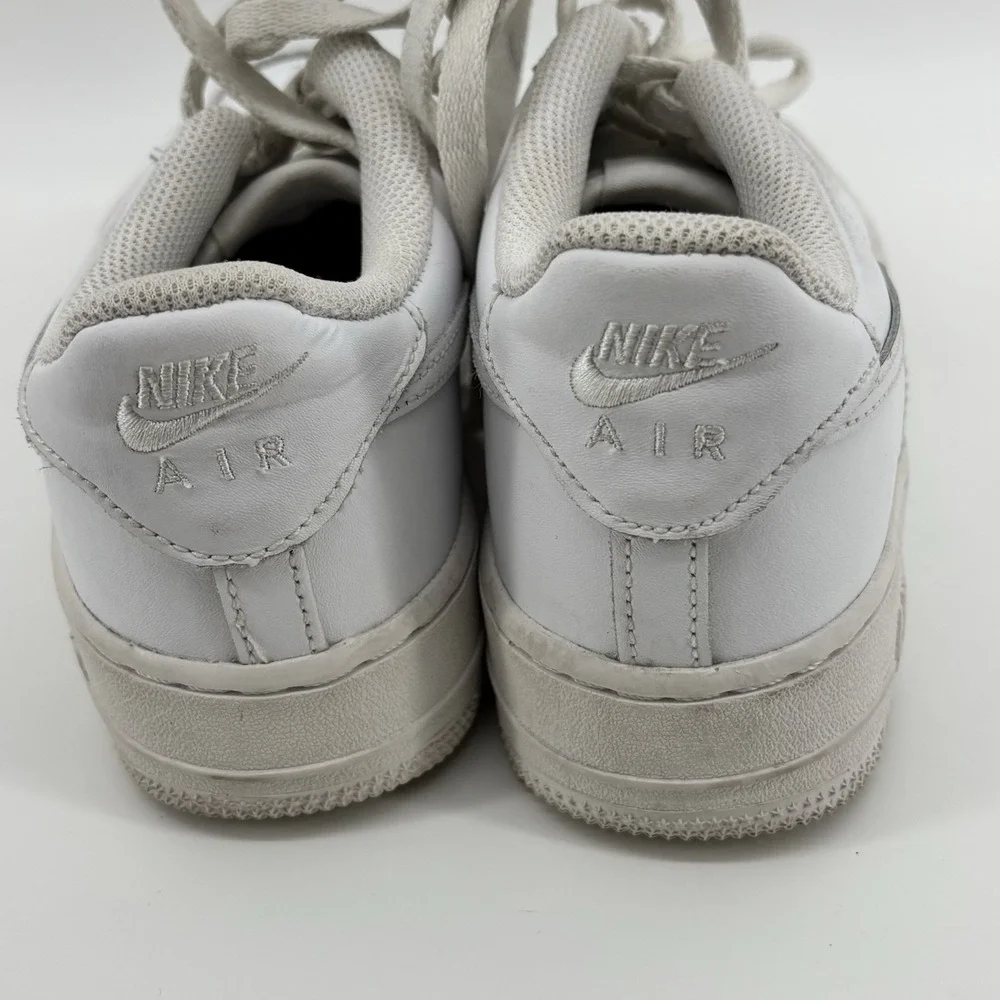 Nike Air Force One Sz US Kids 6.5Y-Wmns 5.5-Triple White‎ Low Cut Shoes Leather